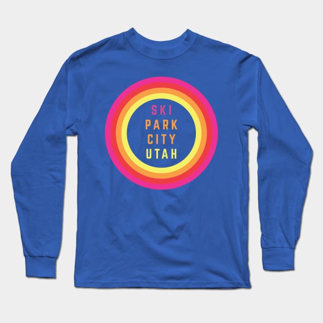 Ski Park City Utah Long Sleeve T-Shirt by PodDesignShop